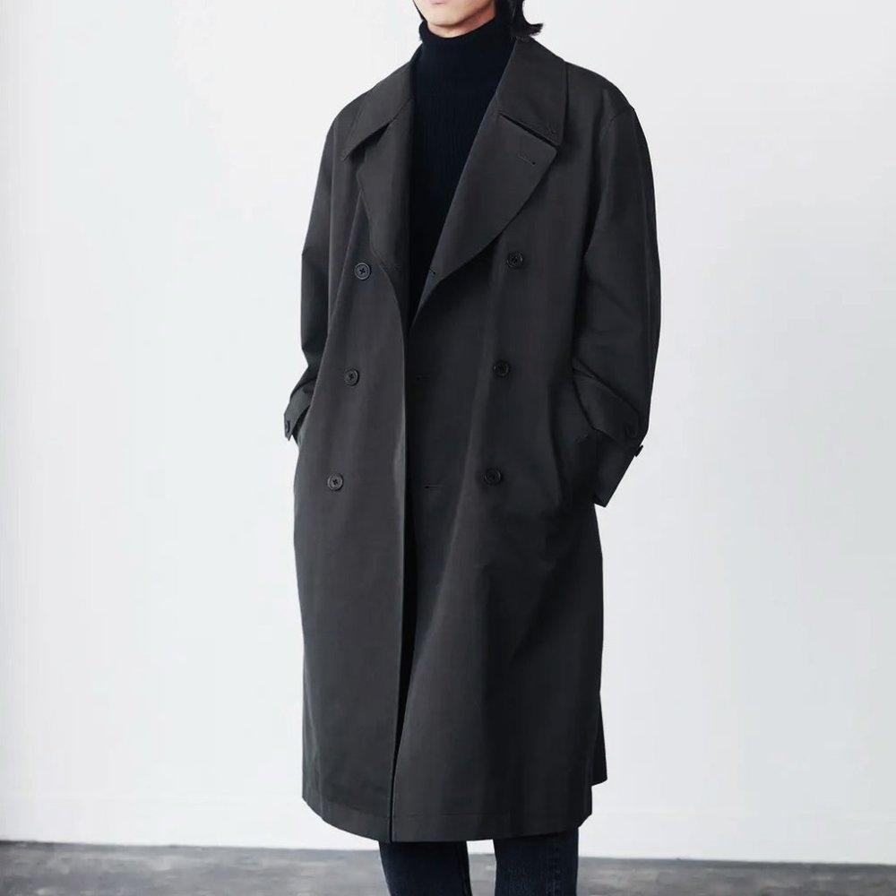 NEW Uniqlo U x Christophe Lemaire | Black Men's Trench Coat | XS / S / M